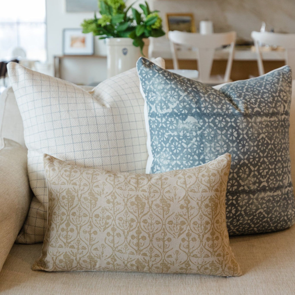 Decorative Pillow Cover Set, Diamond Floral 18" 22", Machine-Washable Care for Sofas, Beds and Living Room Accents, 2 Size Options image 5