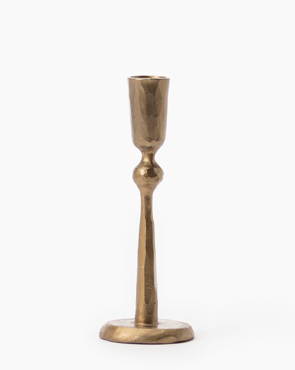 Candle Holder, Antique Brass Taper for Tabletop Candle Displays, Mantels and Entryway Decor, 2 Size Options image 5