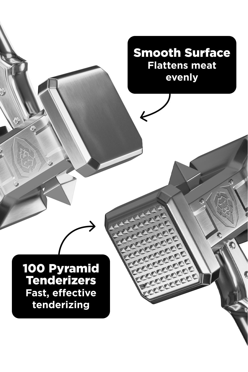 Kitchen Knife, Meat Tenderizer 15" Dual Sided, Heavy Duty, Stainless Steel Construction for Everyday Meal Prep and Home Kitchens image 5