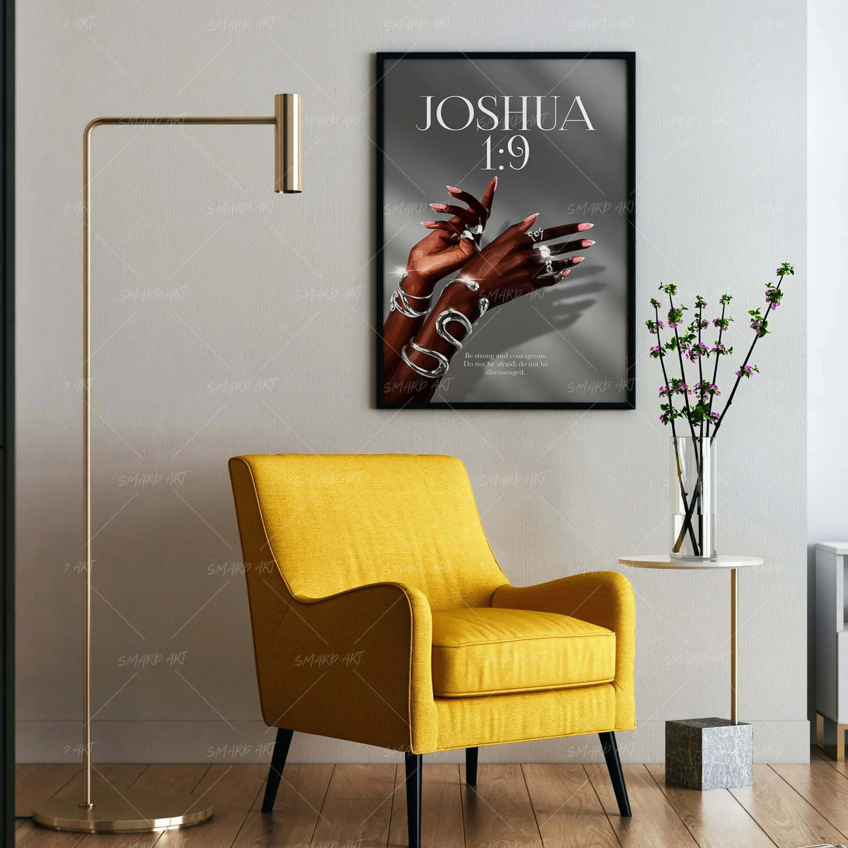 Wall Art Print, Joshua 1:9 for Gallery Walls and Modern Room Decor, 4 Size Options, Designed for Living Rooms, Bedrooms and Home Offices image 5