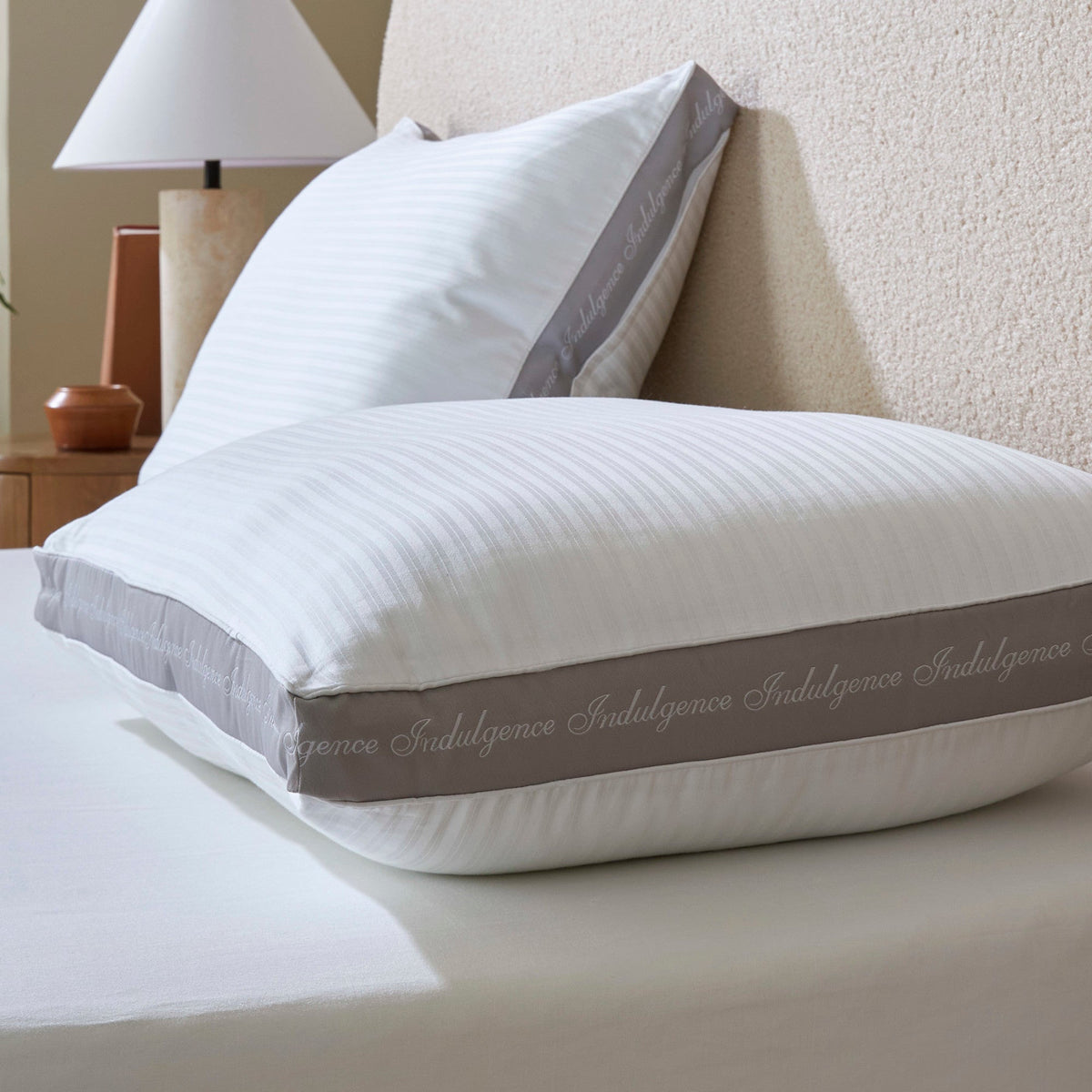 Bed Pillow, Indulgence Synthetic Down Side Sleeper, Machine-Washable Care for Sleeping, Reading and Bedroom Comfort, 2 Size Options image 5