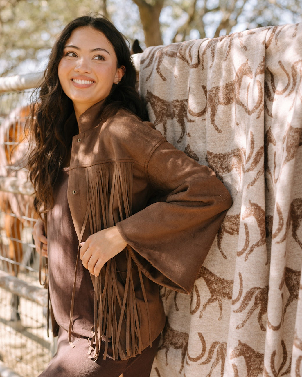 Cozy Throw Blanket, Hill Country Horses Lightweight for Sofas, Beds and Relaxing at Home, Designed for Everyday Home Use image 5