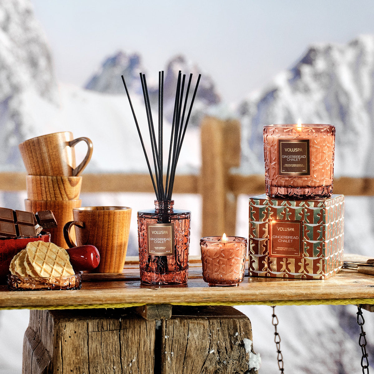 Decorative Candle, Gingerbread Chalet Small Jar for Entryways, Mantels and Everyday Home Ambience image 5