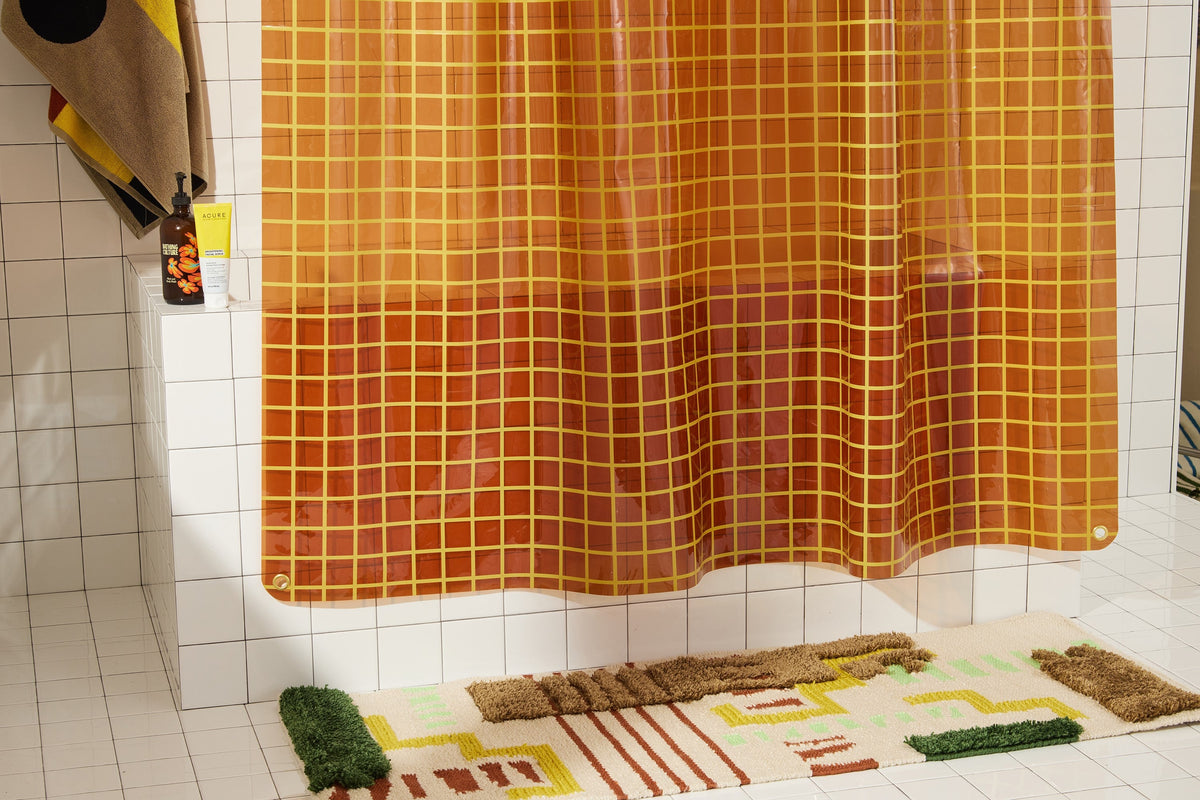 Shower Curtain, 2x2 in Honey, EVA with 30% Recycled Content, 12 Gauge Material for Bathroom Showers, Privacy Screening and Everyday Decor image 5