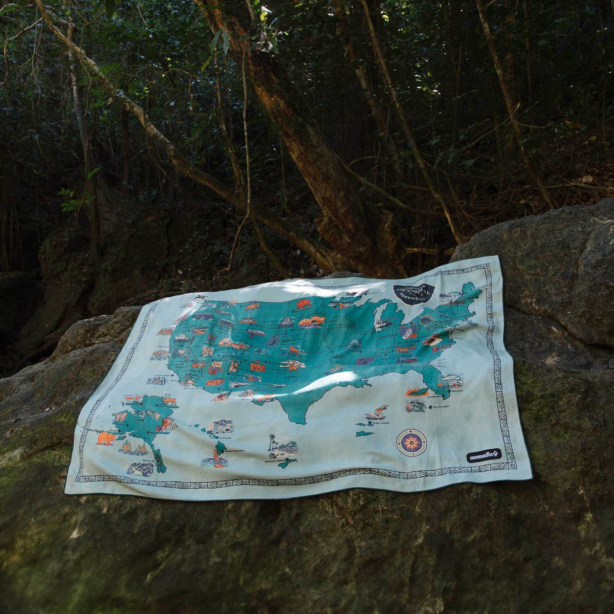 Cozy Throw Blanket, Towel: National Parks and Monuments Map for Living Rooms, Bedrooms and Everyday Lounging image 5