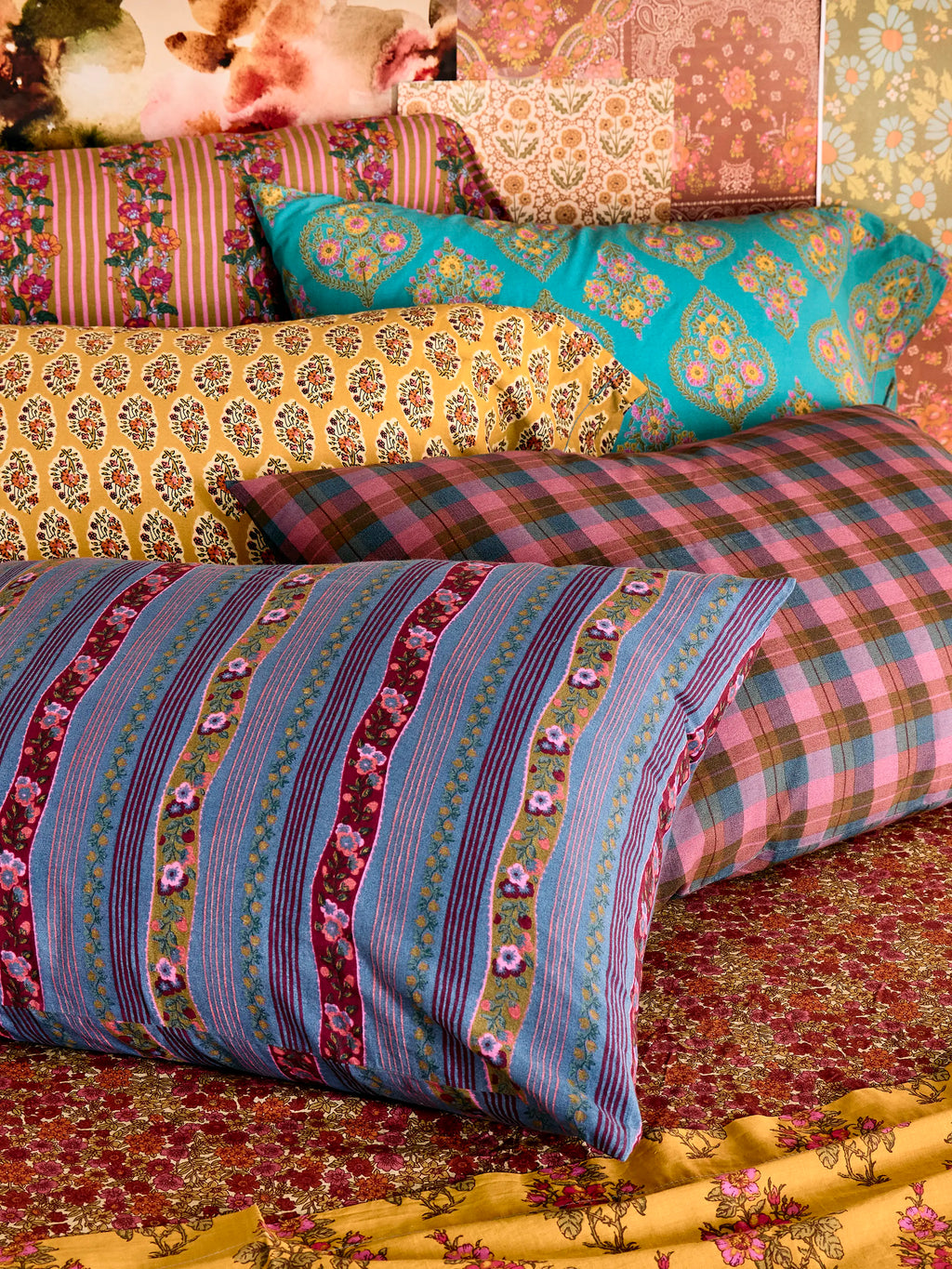 Pillowcase, Mix & Match Cotton , Single Plaid Rosewood for Everyday Bedding and Bedroom Refreshes, 2 Size Options image 5