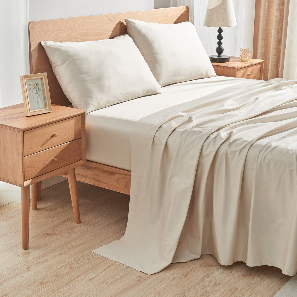 Bed Sheet Set, LuxeSoft Cotton, Breathable Construction for Master Bedrooms, Guest Beds and Daily Use, 6 Sizes and 5 Colors image 5