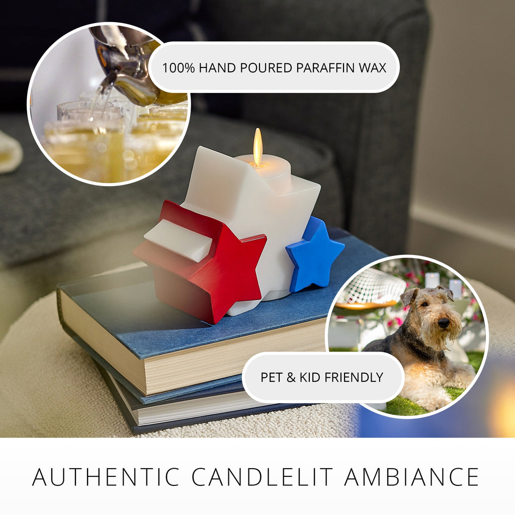 Flameless Candle, Bright White Liberty Stars for Bedrooms, Living Rooms and Everyday Candlelight Ambience image 5