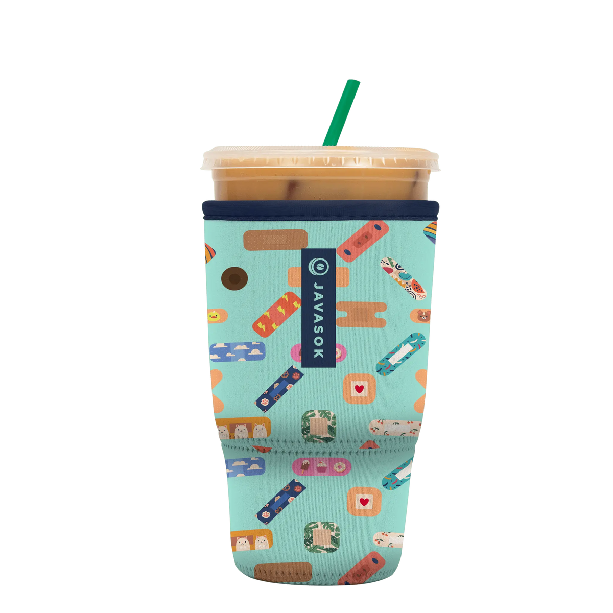 Reusable Cup Sleeve, Happy Healers, Neoprene Construction for Iced Coffee, Cold Drinks and Condensation Control image 5