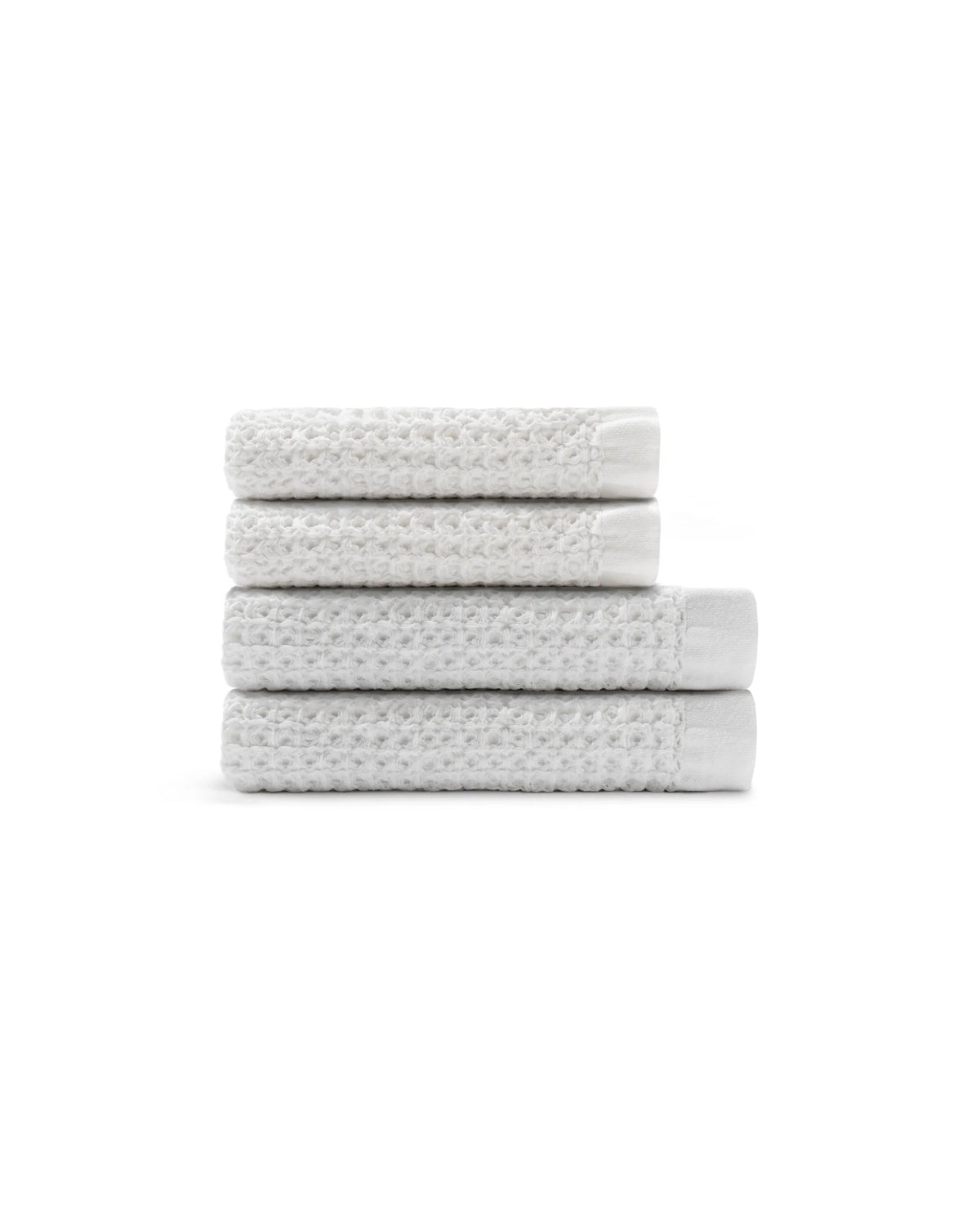 Bath Towel Set, Supima Waffle 4pc Bundle for Home Bathrooms and Everyday Care, 13 Color Options image 5