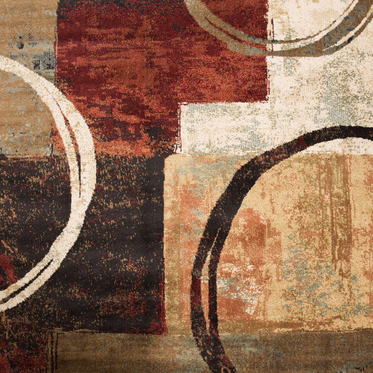 Area Rug, Hudson 2544B Brown Black for Living Rooms, Bedrooms and Entryways, 9 Size Options image 5