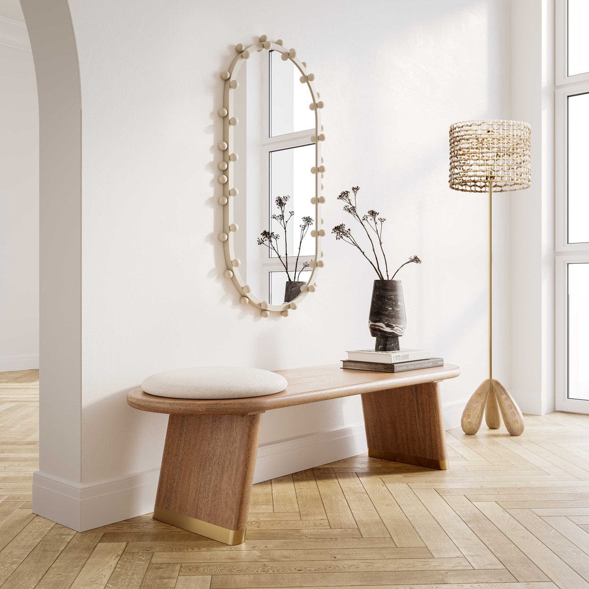 Home Wall Decor, Orbs Oval Mirror for Hallways, Home Offices and Living Spaces, 2 Size Options image 5