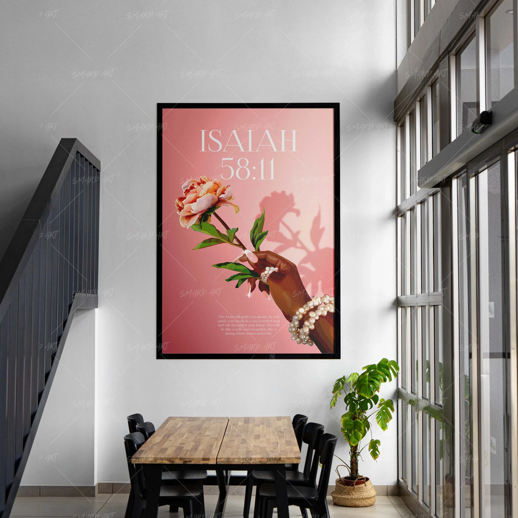 Wall Art Print, Isaiah 58:11 for Living Rooms, Bedrooms and Home Offices, 4 Size Options, Designed for Gallery Walls and Modern Room Decor image 5