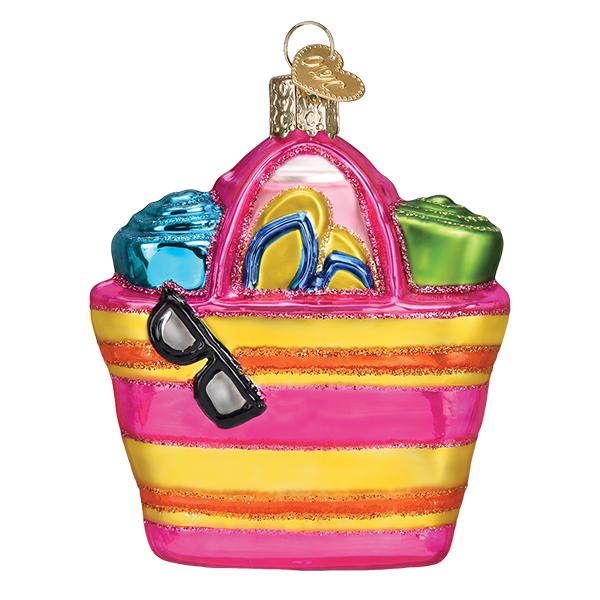 Seasonal Home Decor, Beach Bag Ornament for Holiday Displays, Shelves and Festive Rooms, Designed for Everyday Home Use image 5