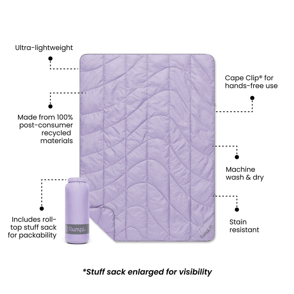 Puffy Blanket, Travel Lavender for Outdoor Seating, Travel and Camping Comfort, Designed for Camping, Cabins and Outdoor Relaxation image 5