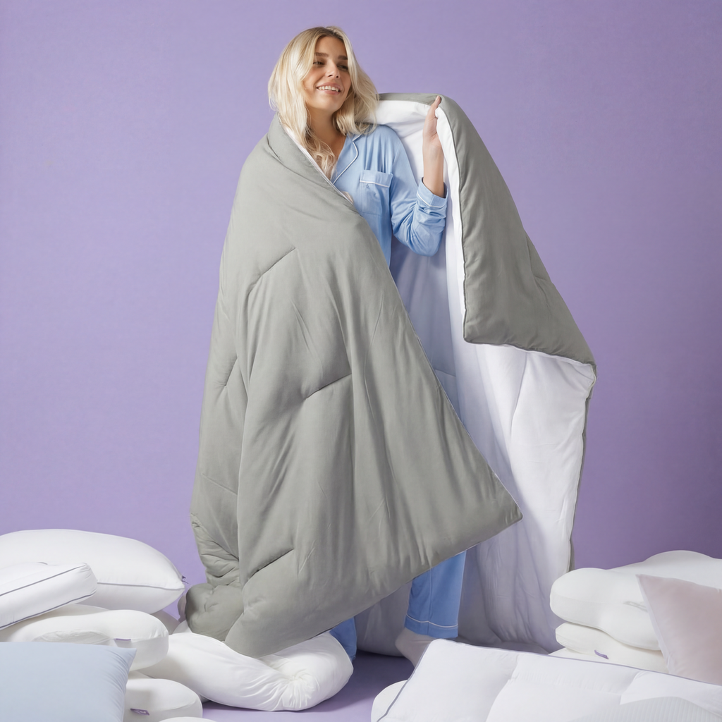 Bed Comforter, MarshMellow for Year-Round Bedroom Comfort and Restful Sleep, 3 Sizes and 10 Colors image 5