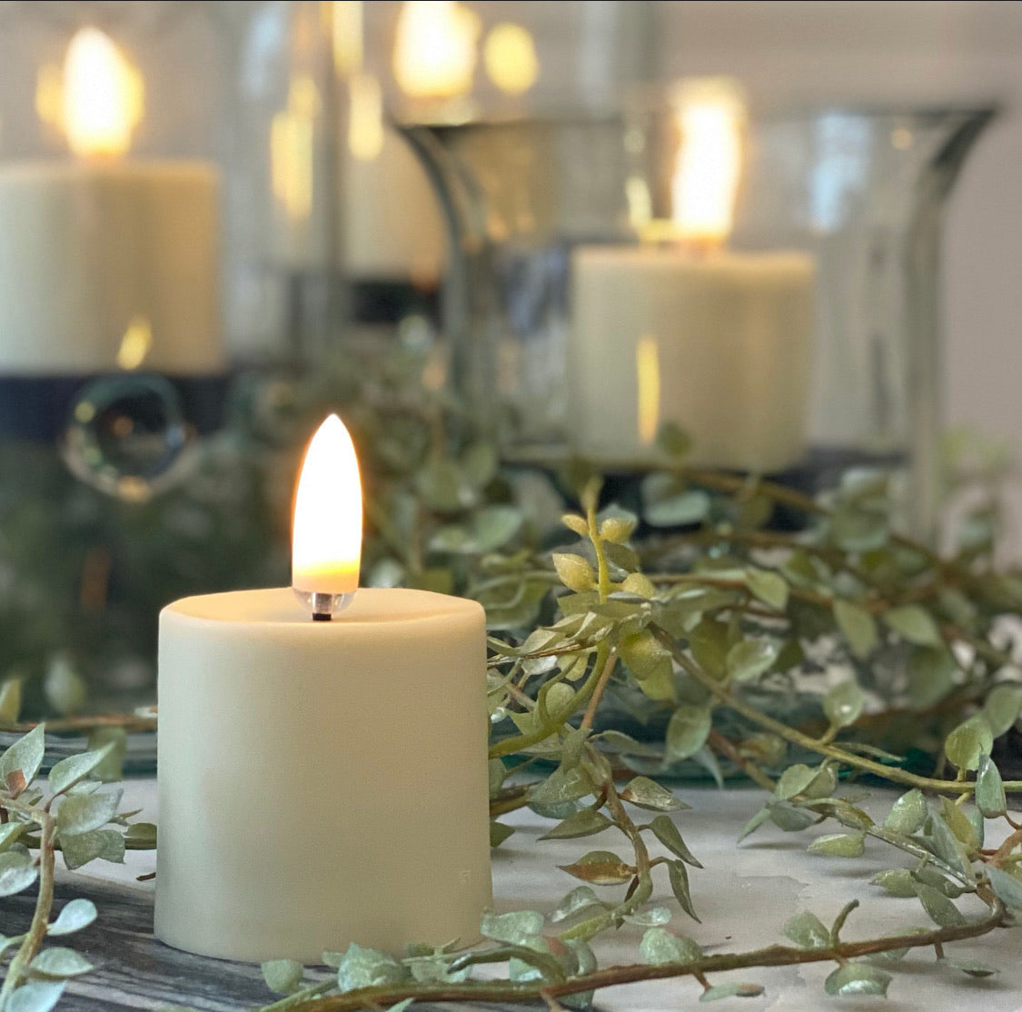 Decorative Candle, Rechargeable Flameless Votive Set of 4 for Entryways, Mantels and Everyday Home Ambience image 5