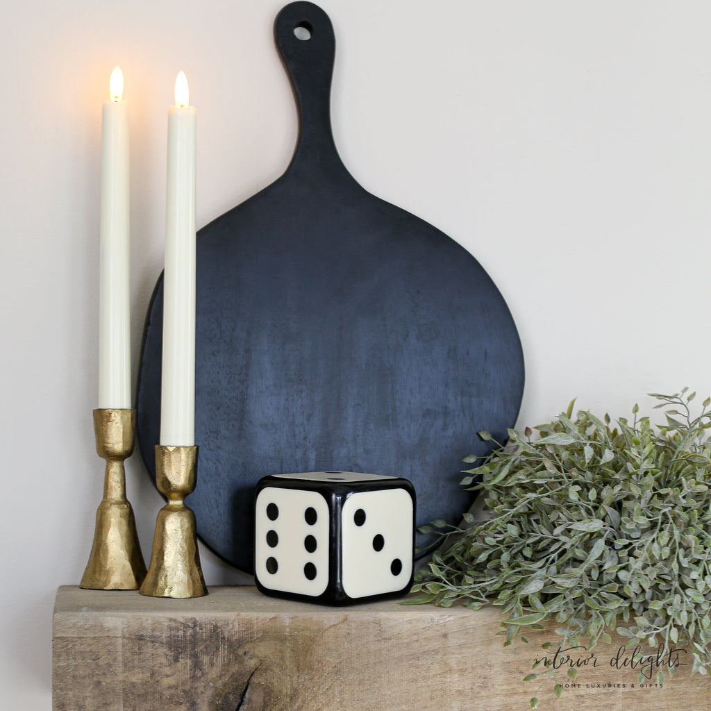 Decorative Candle, Short Gold Holders Set of 2 for Entryways, Mantels and Everyday Home Ambience image 5