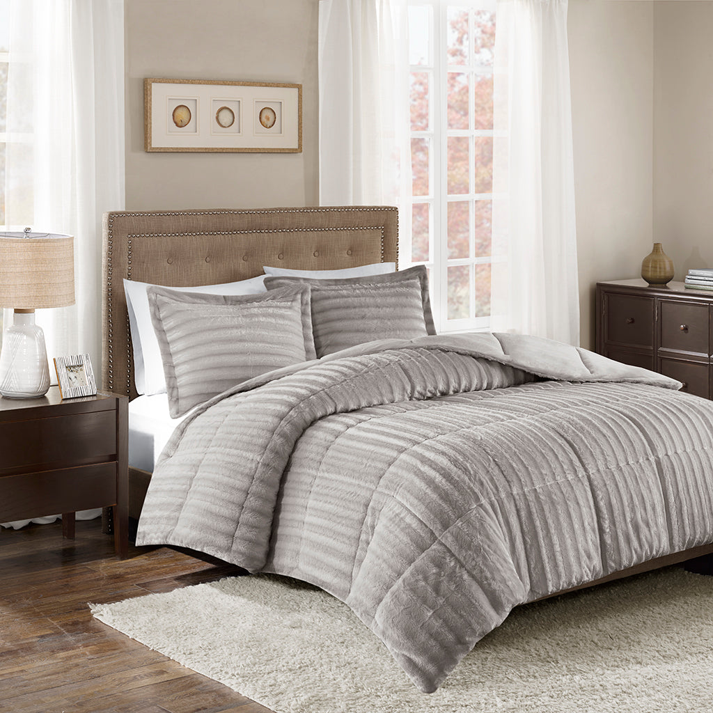 Bed Comforter, Duke Faux Fur Mini Set, Machine-Washable Care, Hypoallergenic Comfort for Everyday Bedding and Comfortable Sleep image 5