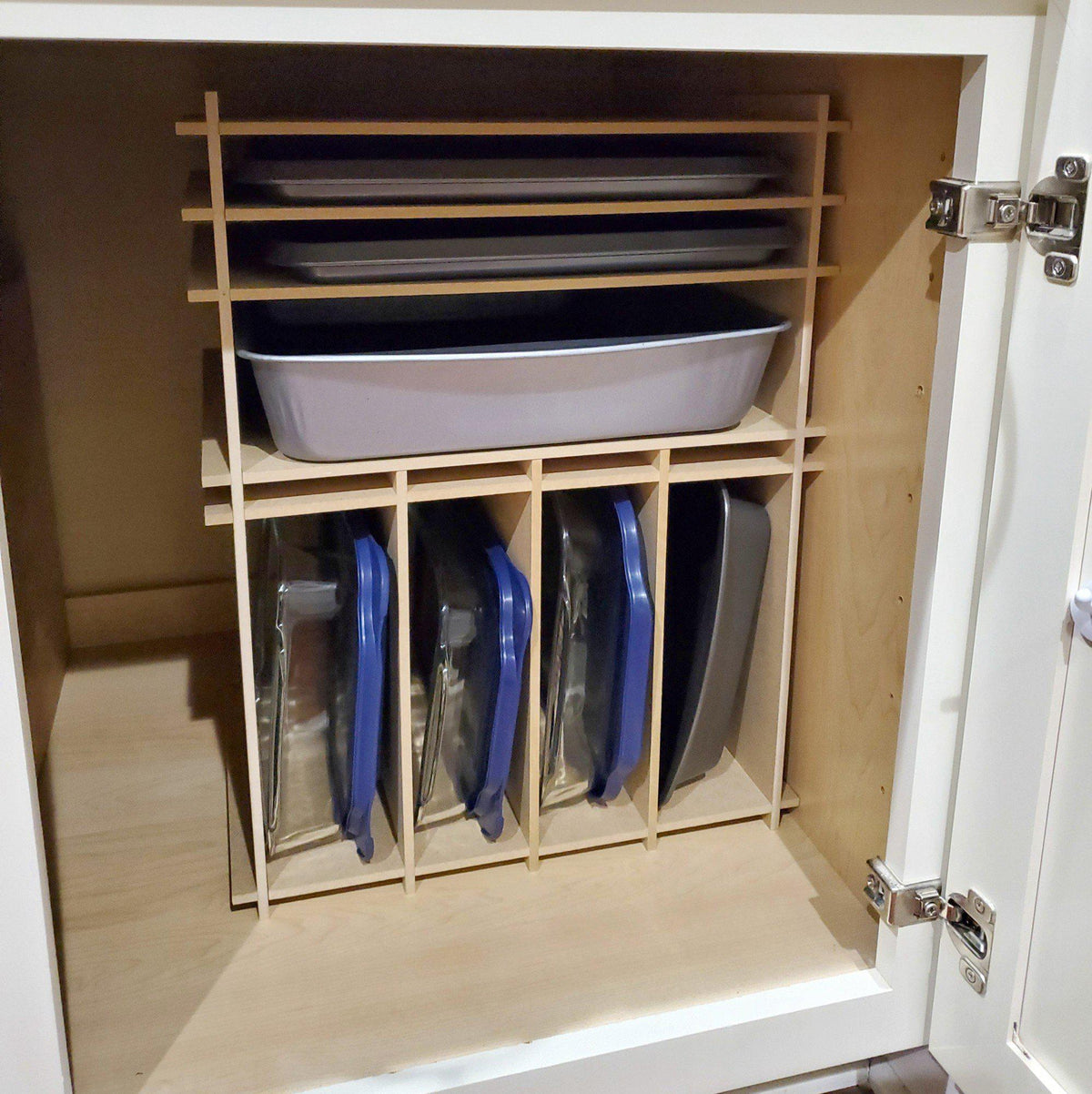 Kitchen Cookware, Cabinet Baking Pan Storage Organizer for Stovetop Cooking and Daily Meal Prep image 5