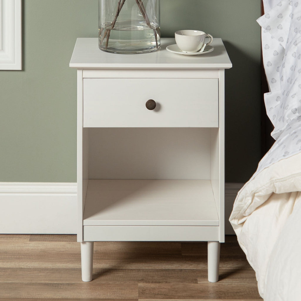 Nightstand, Spencer Solid Transitional Wood for Bedrooms, Bedside Essentials and Everyday Storage, 2 Size Options image 5