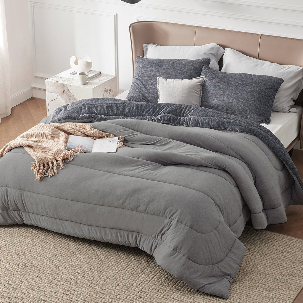 Bed Comforter, Reversible Warm and Cooling Set, Breathable Construction for Year-Round Bedroom Comfort and Restful Sleep image 5