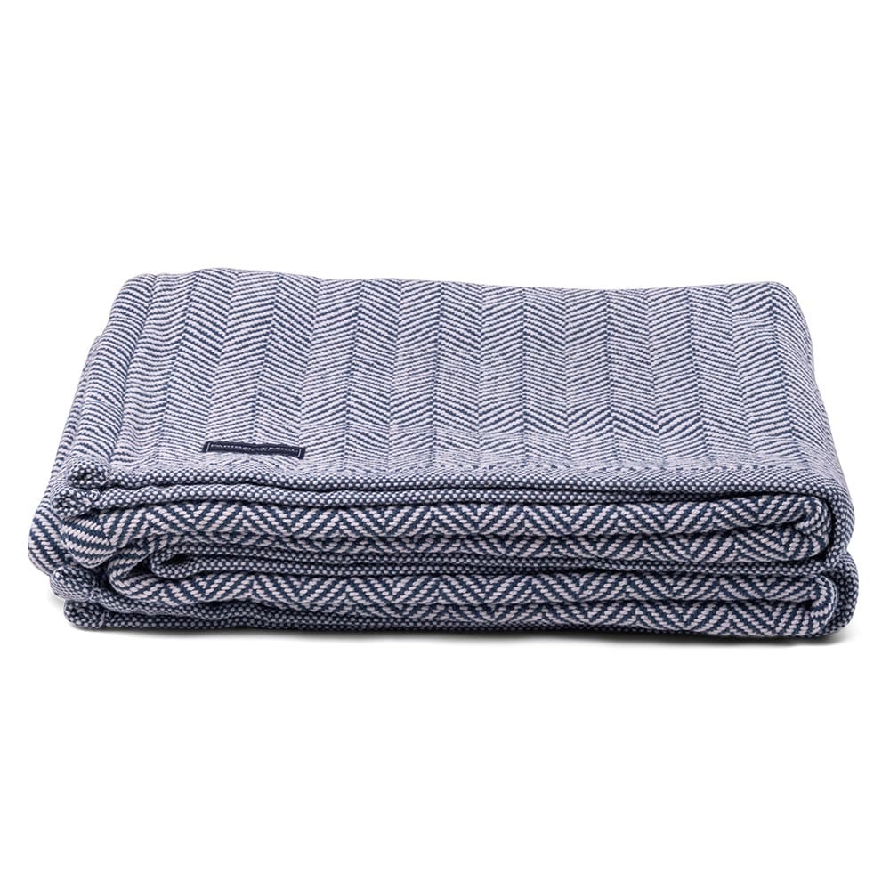 Cozy Throw Blanket, Penobscot Cotton Indigo for Living Rooms, Bedrooms and Everyday Lounging, 4 Size Options image 5