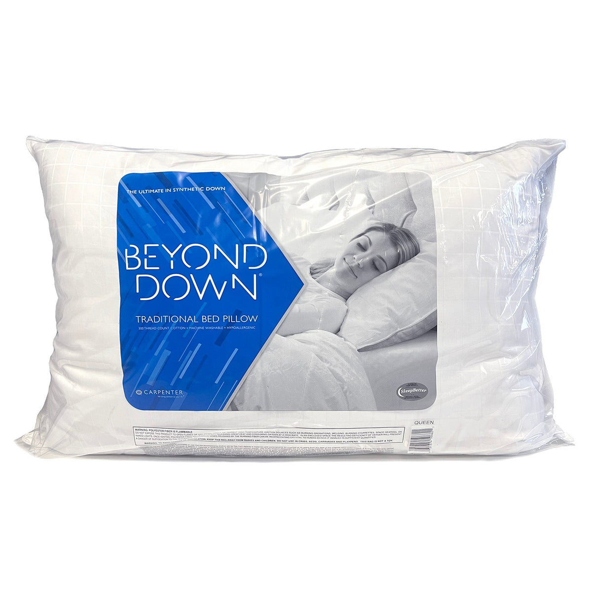 Bed Pillow, Co. Beyond Down Synthetic, Machine-Washable Care, Hypoallergenic Comfort for Sleeping, Reading and Bedroom Comfort image 5