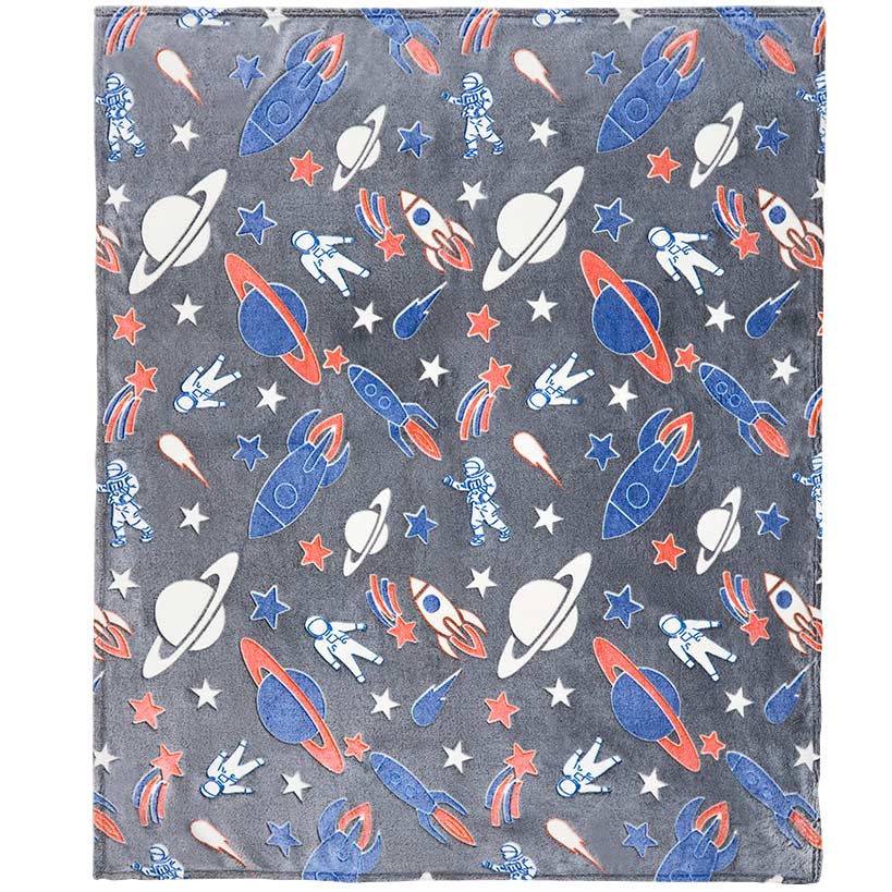 Cozy Throw Blanket, Glow in Dark for Kids 50" x 60" for Living Rooms, Bedrooms and Everyday Lounging, 4 Select blanket Options image 5