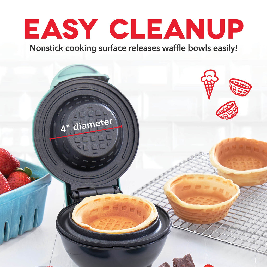 Dinnerware, Mini Waffle Bowl Maker, Non-Slip Design for Family Dining, Serving and Entertaining, 3 Color Options image 5