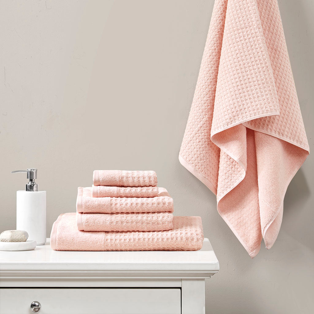 Bath Linen, Spa Waffle Cotton Waffle Jacquard, Lightweight Design, Machine-Washable Care for Home Bathrooms and Everyday Care image 5