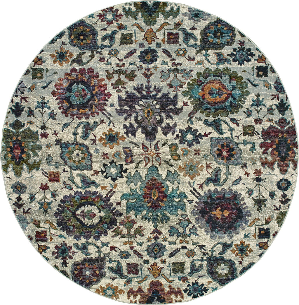 Area Rug, Andorra 7129A Stone Multi for Living Rooms, Bedrooms and Entryways, 11 Size Options image 5