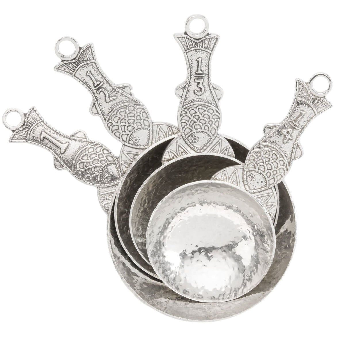 Drinkware, Replacement Pewter Measuring Cup, Fish Pattern for Everyday Drinks, Home and Entertaining, 4 Size Options image 5