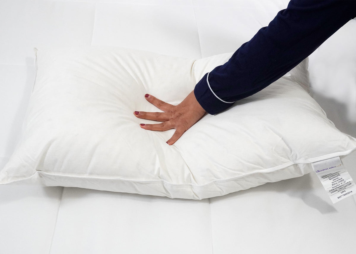 Bed Pillow, Etc. 25% White Goose 75% White Goose Feather, Hypoallergenic Comfort for Sleeping, Reading and Bedroom Comfort, 4 Size Options image 5