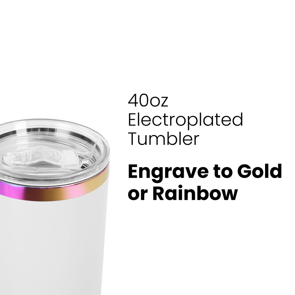 Insulated Tumbler, 40oz Electroplated, Stainless Steel Construction for Everyday Drinks, Home and Entertaining, 4 Color Options image 5