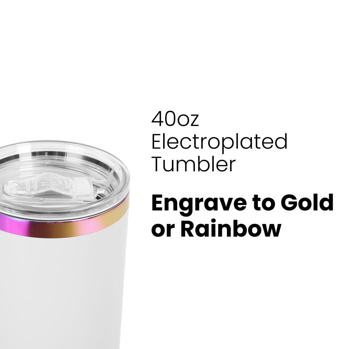 Insulated Tumbler, 40oz Electroplated, Stainless Steel Construction for Everyday Drinks, Home and Entertaining, 4 Color Options image 5