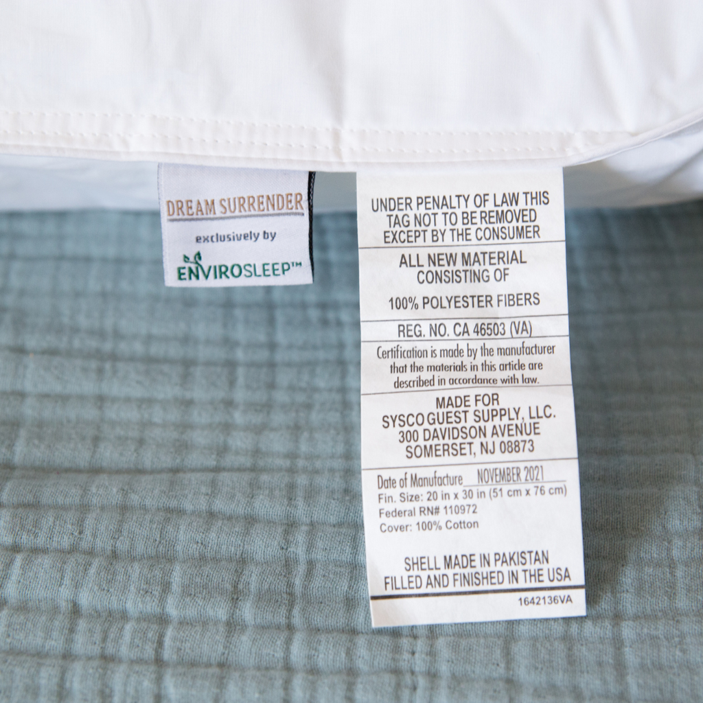 Bed Pillow, Envirosleep Dream Surrender & Dream Surrender, Machine-Washable Care for Everyday Sleep and Guest Room Bedding, 3 Size Options image 5
