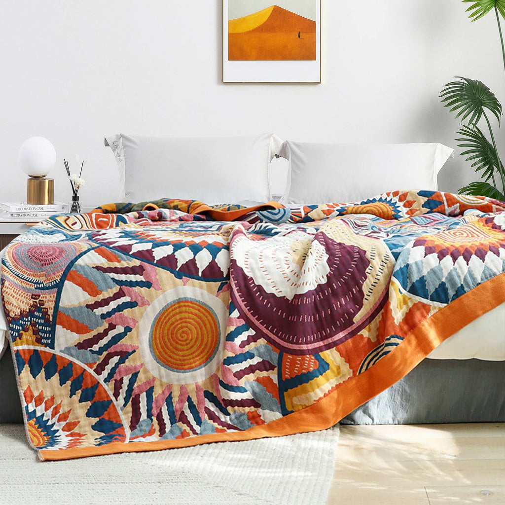 Cozy Throw Blanket, Boho Cotton, Machine-Washable Care for Living Rooms, Bedrooms and Everyday Lounging, 12 Color Options image 5