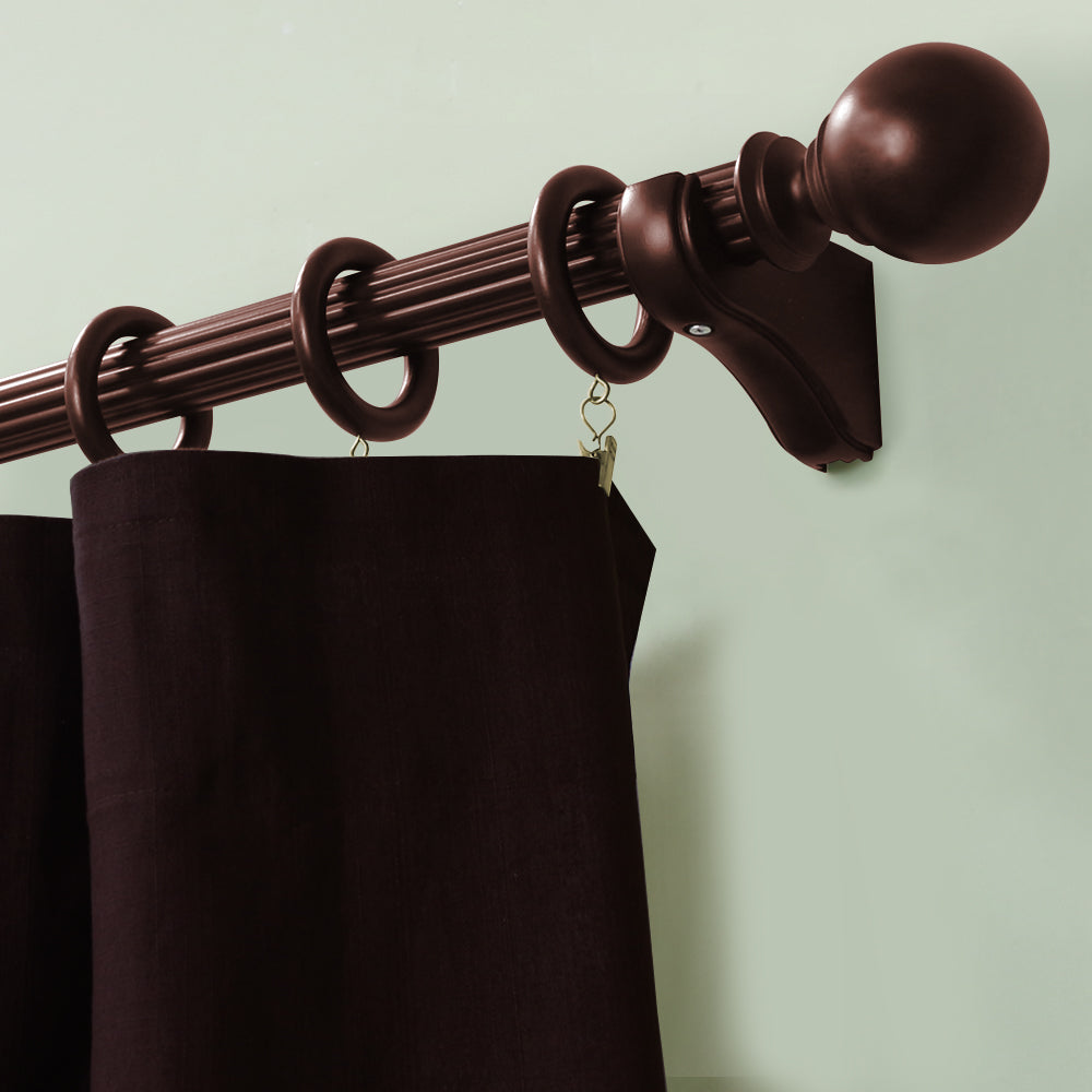 Window Curtain, (4FT & 6FT & 8FT) 1 3 8 in. Wood Single Rod for Windows, Room Styling and Everyday Privacy, 5 Sizes and 3 Colors image 5