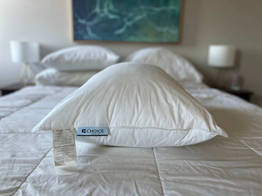 Bed Pillow, Blue Label Firm Featured At Many Choice Hotel, Machine-Washable Care for Sleeping, Reading and Bedroom Comfort, 3 Size Options image 5