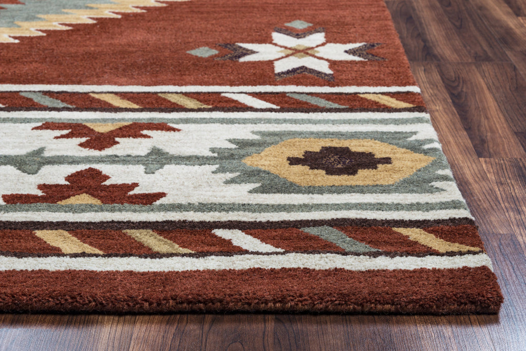 Area Rug, Southwest SU1822 Rust for Living Rooms, Bedrooms and Entryways, 10 Size Options, Designed for Everyday Home Use image 5