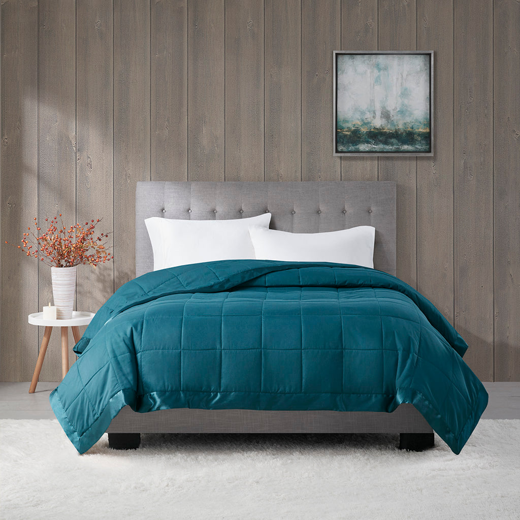 Cozy Throw Blanket, Windom Lightweight Down Alternative with Satin, Machine-Washable Care for Living Rooms, Bedrooms and Everyday Lounging image 5