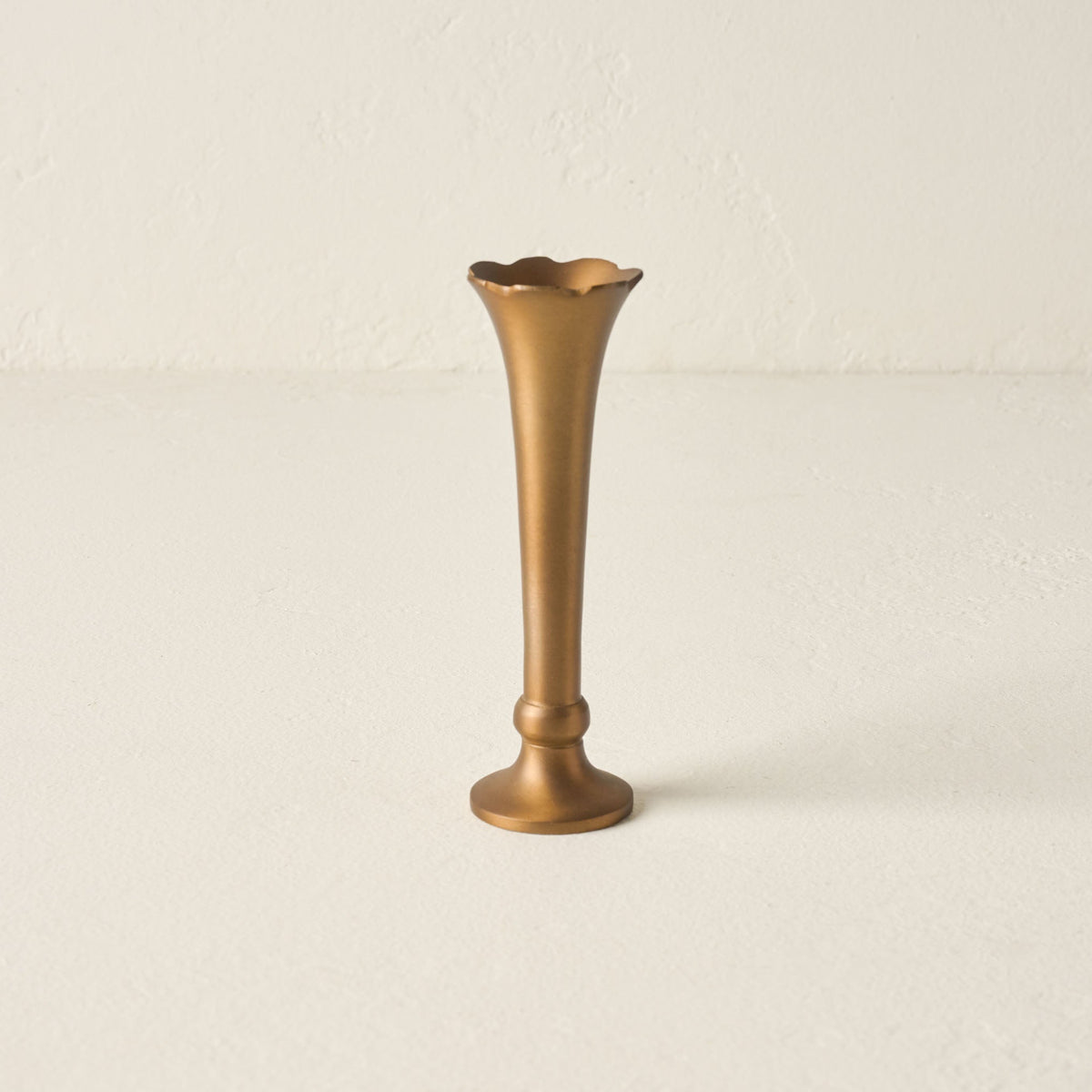 Decorative Vase, Flannery Scalloped Brass Bud for Tabletop Arrangements and Home Decor, 2 Size Options image 5