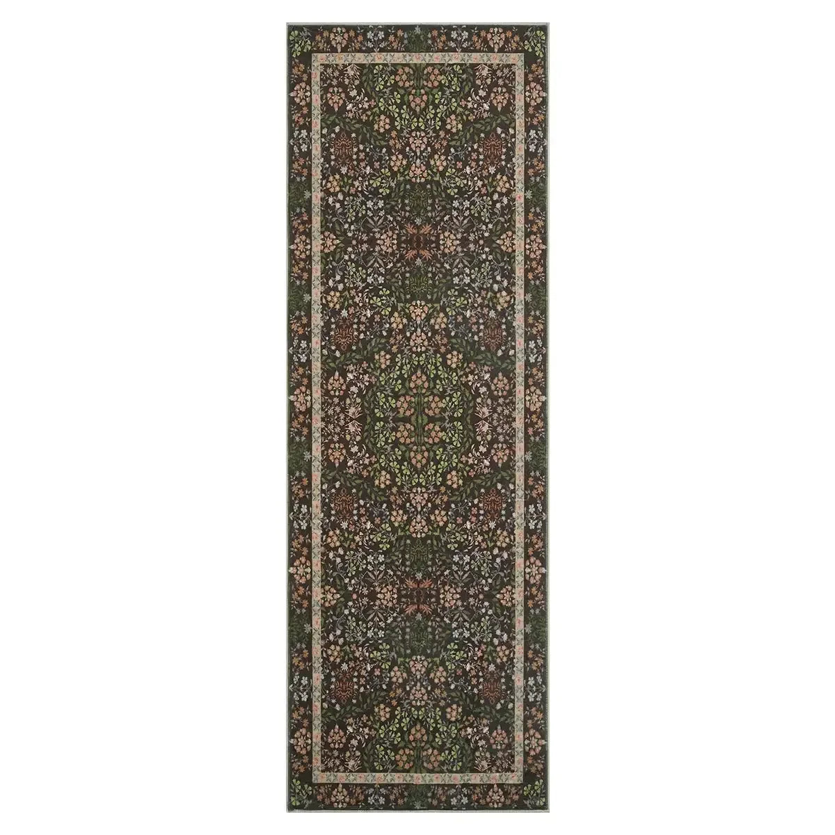 Area Rug, Vintage Foliage Floral, Lightweight Design, Non-Slip Design for Hallways, Dining Spaces and Home Decor, 19 Sizes and 4 Colors image 6