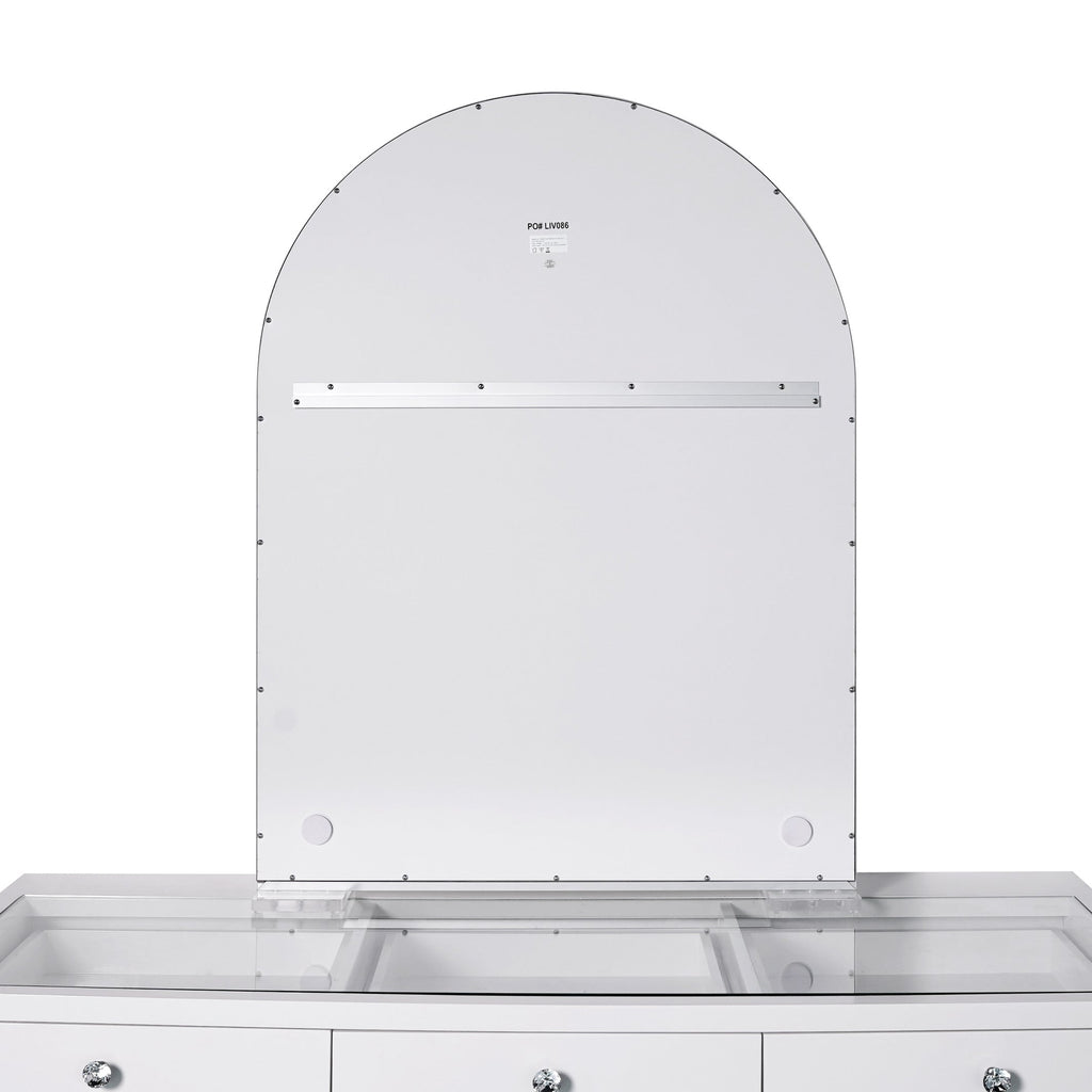 Vanity Mirror, Stage Lite Arch XL, Lightweight Design for Dressing Tables, Makeup Routines and Bedroom Vanities, 2 Style Options image 6