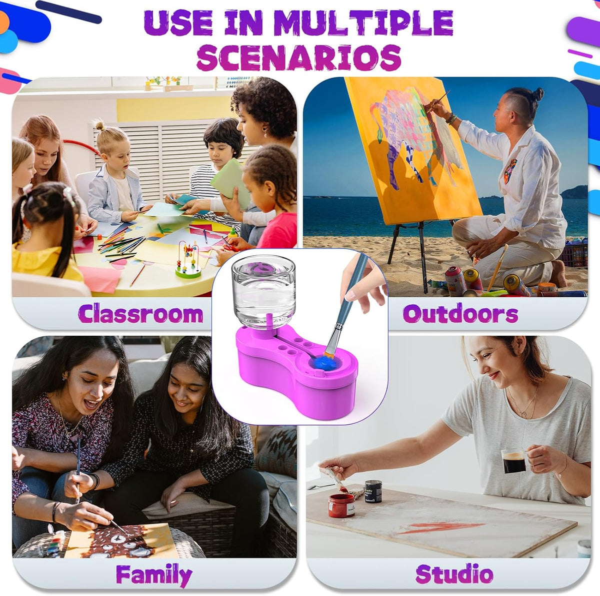 Drinkware, 🎨🔥Universal Crafts Paint Brush Cleaner Rinse, Lightweight Design for Kitchen Tables, Workspaces and Daily Hydration image 6
