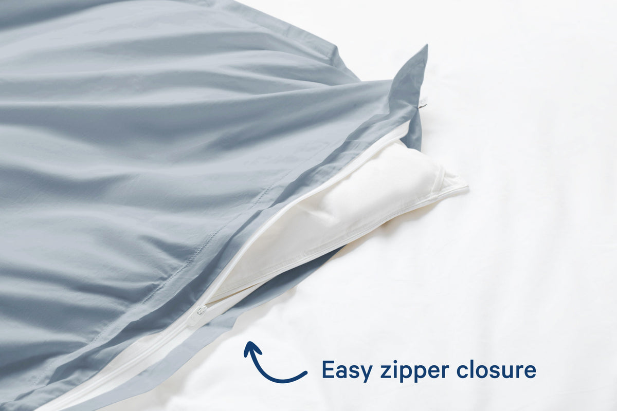 Duvet Cover, Percale for Bedroom Layering, Comforter Covers and Everyday Bedding, 3 Sizes and 6 Colors image 6