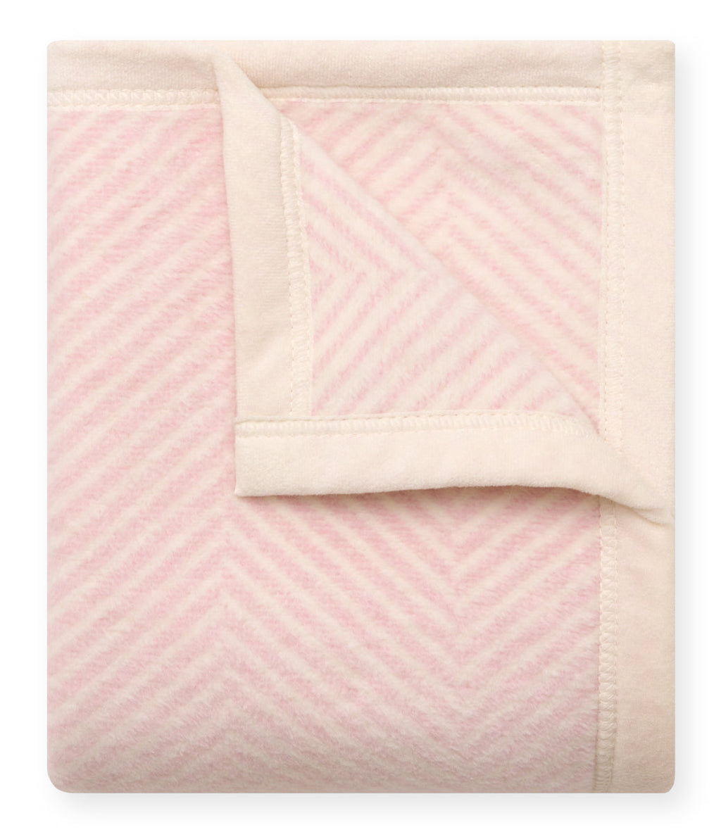 Cozy Throw Blanket, Harborview Herringbone Ballet Pink Mini for Living Rooms, Bedrooms and Everyday Lounging image 6