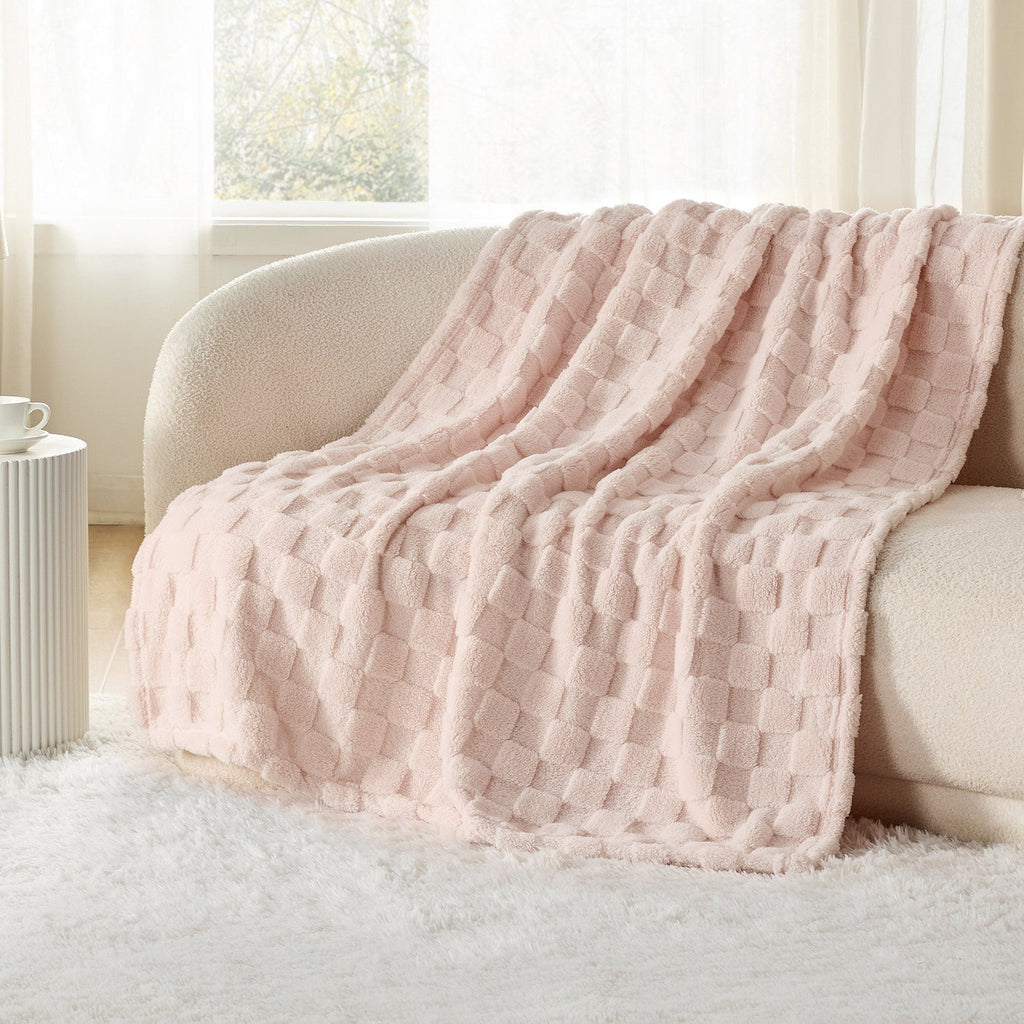 Cozy Throw Blanket, Jacquard Shaggy Sherpa for Living Rooms, Bedrooms and Everyday Lounging, 4 Sizes and 19 Colors image 6