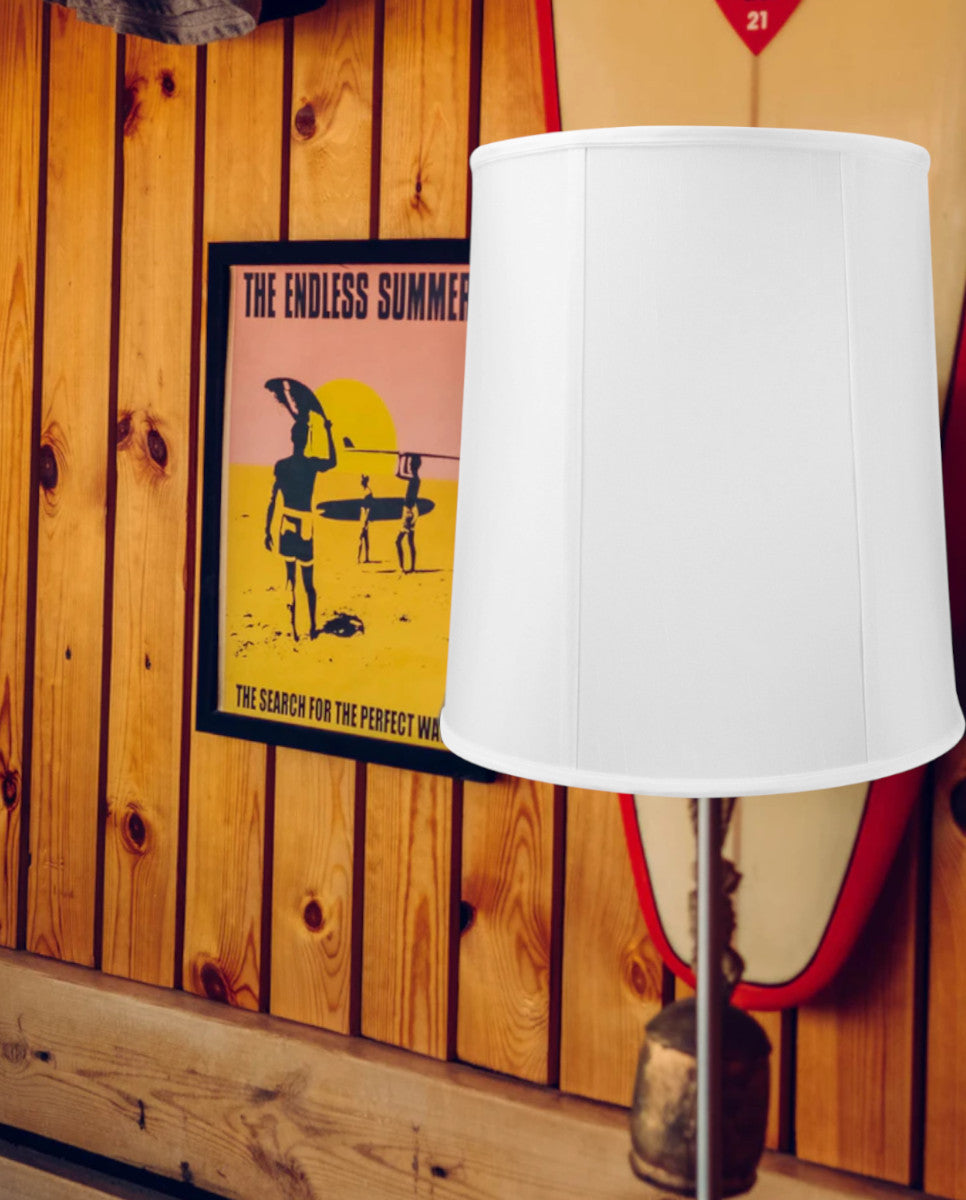 Fabric Lamp Shade, 12x14x15 White Shantung Drum for Table Lamps, Floor Lamps and Soft Room Lighting image 6